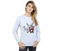 Disney Women's Nightmare Before Christmas Ghosts Of Jack Sweatshirt Heather Grey Medium
