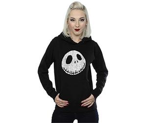 Disney Women's Nightmare Before Christmas Jack Cracked Face Hoodie