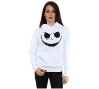 Disney Women's Nightmare Before Christmas Jack´s Face Bold Hoodie in White | Size: Small Disney White S