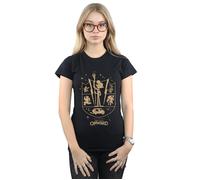 Disney Women's Onward Quest Crest Cotton T-Shirt in Black | Size: XL Disney Black XL