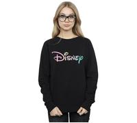 Disney Women's Pastel Logo Sweatshirt in Black | Size: Medium Disney Black M