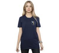 Disney Women's Peter Pan Tinker Bell Cotton Boyfriend T-Shirt in Navy | Size: XL Disney Navy XL