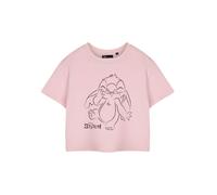 (Medium) Disney Cropped Short Sleeved T-Shirt (Womens Pink)