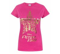 Vanilla Underground Disney Womens Pink Peter Pan Short Sleeved T-Shirt (Small)
