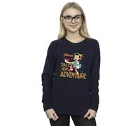 Disney Women's Pinocchio Tales of Adventure Sweatshirt Navy Blue X-Large