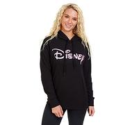 Disney Women's Hoodie Plain Logo - Black - Small (UK 8 / S)