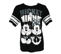 Disney Women's Plus Size Mickey and Minnie Mouse Jersey Tee