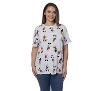 Disney Womens Plus Size T-Shirt Mickey Minnie Mouse Donald Daisy Goofy Pluto AOP, Blue, 4X