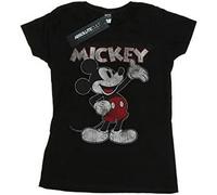Disney Women's Presents Mickey Mouse Cotton T-Shirt - Black - Black - XXL