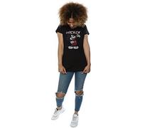 Disney Women's Presents Mickey Mouse Cotton T-Shirt in Black | Size: 2XL Disney Black 2XL