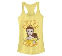 Disney Women's Princess Belle Costume Slim Fit, Scoop Hem Racerback Tank T-Shirt, Banana, S