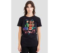 Disney Princess Mulan, Moana, Jasmine Extra Girl Power! Ladies T Shirt, Black, Medium