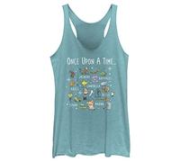 Disney Women's Princess Once Upon a Time Tri-Blend Racerback Layering Tank, Tahiti Blue, Small