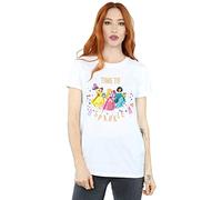 Disney Women's Princess Time to Sparkle Boyfriend Fit T-Shirt White XX-Large