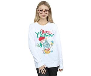 Disney Women's Princess Time To Sparkle Sweatshirt White X-Large