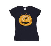 Disney Women's Pumpkin Cotton Halloween T-Shirt in Navy | Size: Large Disney Navy L