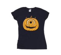 Disney Women's Pumpkin Cotton Halloween T-Shirt in Navy | Size: Small Disney Navy S