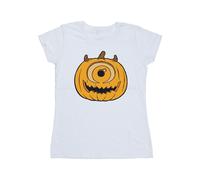 Disney Women's Pumpkin Cotton Halloween T-Shirt in White | Size: Small Disney White S