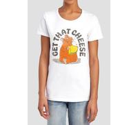 Disney Women's Ratatouille Get That Cheese T-Shirt, White | Size: Medium Disney White M