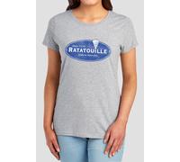 Disney Women's Ratatouille Main Logo T-Shirt, Athletic Heather in Grey | Size: Large Disney Grey L