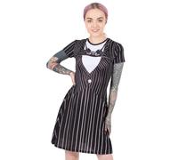 (XL) Nightmare Before Christmas Dress For Women | Ladies Jack Skellington Costume Outfit | Disney Merchandise