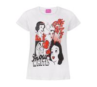 Disney Women's Short Sleeved T-Shirt (Girls White) in White | Size: 14-15 Years Disney White 14-15 Years