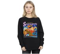 Disney Women's Sleeping Beauty Collage Poster Sweatshirt in Black | Size: Large Disney Black L