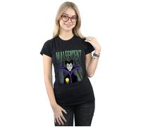 Disney Women's Sleeping Beauty Maleficent Montage Cotton T-Shirt in Black | Size: Medium Disney Black M