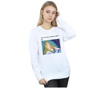 Disney Women's Sleeping Beauty Meme Sweatshirt in White | Size: Large Disney White L