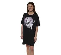 Disney Womens Sleepshirt Mickey Minnie Mouse Print One Size and Plus, Skellington Black, One Size Plus