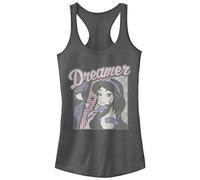 Disney Women's Slim Aladdin Dream Jasmine Ideal Racerback Graphic Tank Top, Charcoal, M