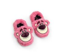 Disney Toy Story Lotso Girls Pink Slip On Loafer Slippers | Fluffy Home Footwear for Comfort | Character Footwear for Indoor Use | Kids' Fun Slippers Merch - 4 UK Child