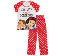 Disney Womens Snow White Dwarfs Grumpy But Gorgeous Long Cotton Pyjama Set Ladies PJ's