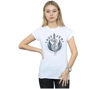 Disney Women's Star Wars The Rise Of Skywalker True Jedi Blue Cotton T-Shirt in White | Size: Small Disney White S