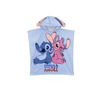 Disney Women's Stitch & Angel Hooded Towel Poncho in Blue Disney Blue One Size