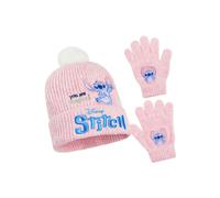 Disney Women's Stitch Beanie & Gloves Set in Pink Disney Pink One Size