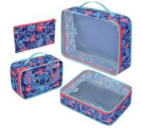 Disney Packing Organisers, Packing Cubes for Suitcases Luggage, Wash Bag (Navy Stitch)