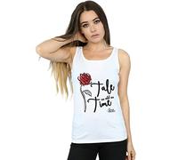 Disney Women's Tale As Old As Time Rose Vest White Medium