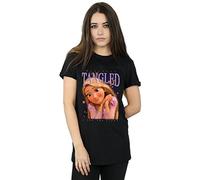 Disney Women's Tangled Rapunzel Montage Boyfriend Fit T-Shirt Black XX-Large
