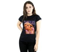 Disney Women's Tangled Rapunzel Montage T-Shirt Black X-Large
