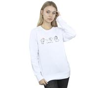 Disney Women's The Aristocats Marie Bows Sweatshirt White Medium