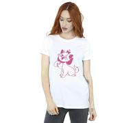 Disney Women's The Aristocats Marie Cotton Boyfriend T-Shirt in White | Size: 2XL Disney White 2XL