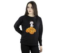 Disney Women's The Aristocats Marie Halloween Pumpkins Sweatshirt Black Large