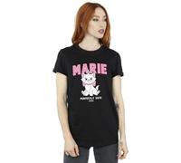 Disney Women's The Aristocats Marie Perfectly Cute Boyfriend Fit T-Shirt Black X-Large