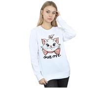 Disney Women's The Aristocats Marie Sketch Face Sweatshirt in White | Size: Large Disney White L