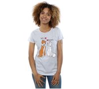 Disney Women's The Aristocats We Go Together Cotton T-Shirt in Grey | Size: Large Disney Grey L