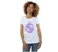Disney Women's The Descendants Auradon Prep Crest Cotton T-Shirt in White | Size: Small Disney White S
