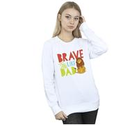 Disney Women's The Lion King Brave Like Dad Sweatshirt in White | Size: Small Disney White S