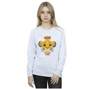 Disney Women's The Lion King Future King Sweatshirt in Grey | Size: 2XL Disney Grey 2XL