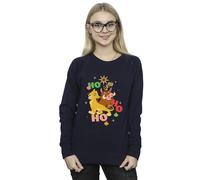 Disney Women's The Lion King Ho Ho Ho Sweatshirt Navy Blue Small